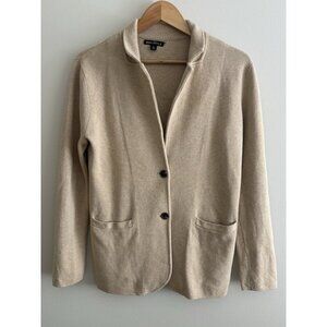 J. CREW Factory Sweater Blazer Tan Brown Camel Sz Medium Neutral
